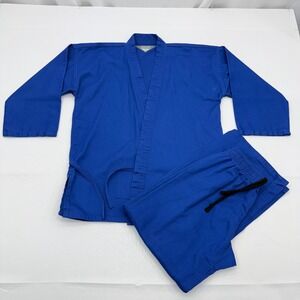 Century Martial Arts Student Gi Uniform Youth Child Sz 2 Top Elastic Pants Blue